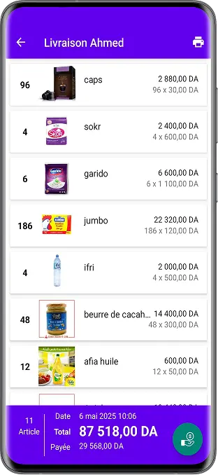 App livraison